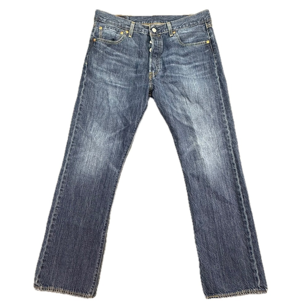 Levi's 501 Jeans Mens 34x30 Blue Original Fit Straight Leg Button Fly 00501-2916